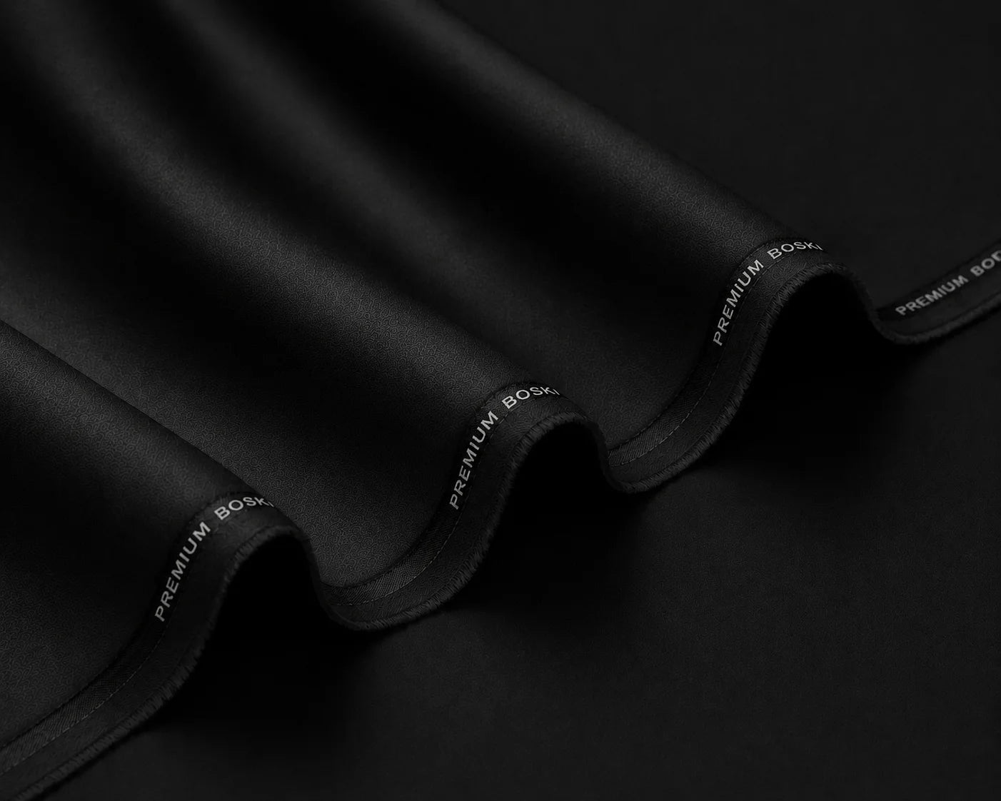 Classic Black Boski Unstitched Fabric – Single Suit